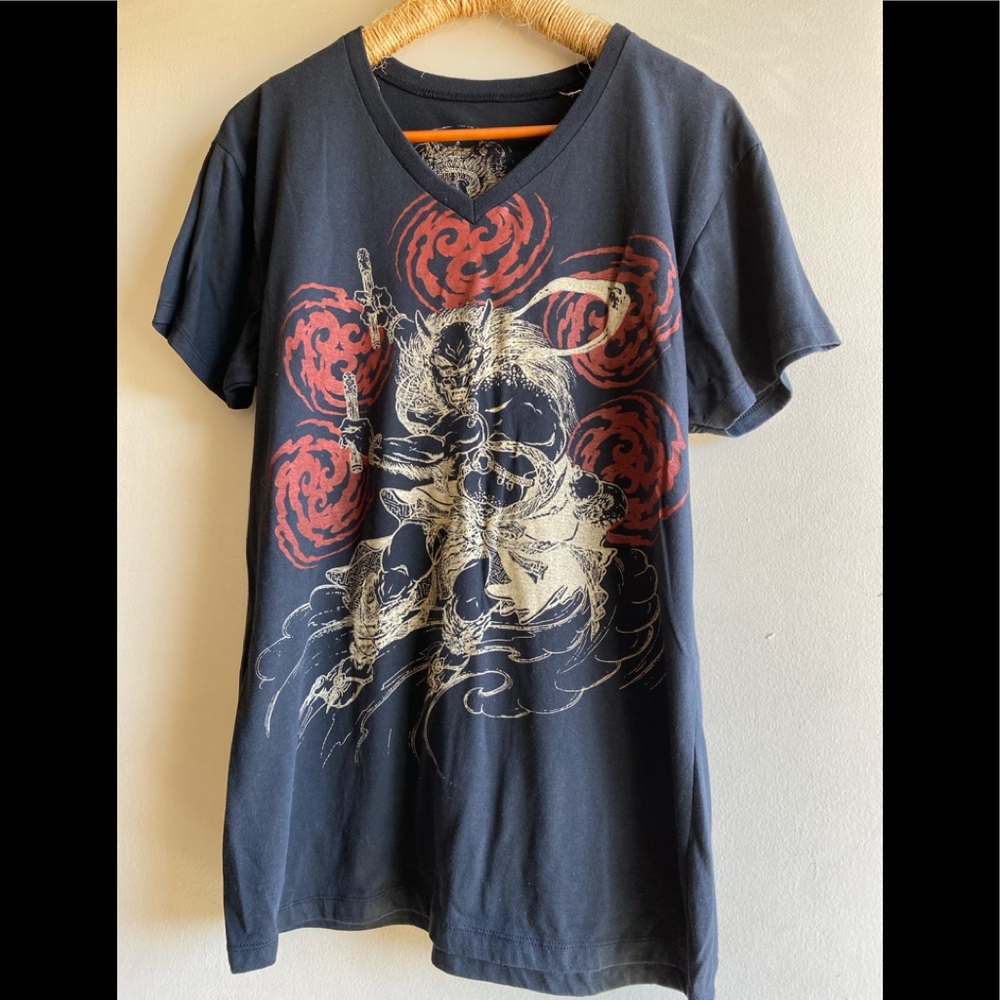 Mens 100% Cotton V Neck TShirt Black